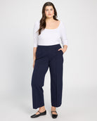 Cadet Blue $|& Liverpool Kayla Pull-On Wide Leg Trouser - UGC On Fig