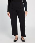 Black $|& Liverpool Kayla Pull-On Wide Leg Trouser - SOF Front