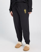 Black $|& SEAS Shoreline Hacci "Love Language" Graphic Jogger - SOF Front