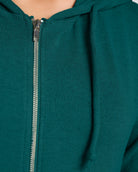 Teal $|& Interval Hacci Zip Hoodie - SOF Full Front