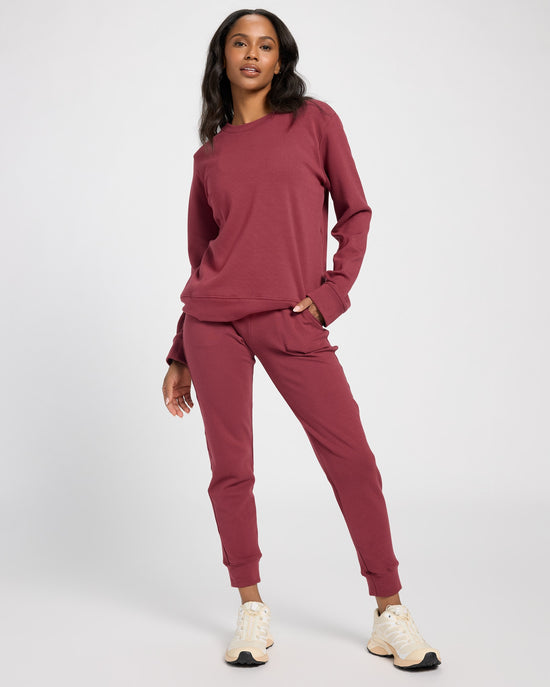 Red Wine $|& Interval Half Moon Pullover - UGC On Fig