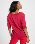 Poppy $|& Interval Flex Fleece Short Sleeve Top - SOF Back