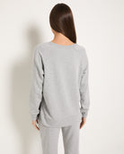 Heather Grey $|& Interval Flex Fleece V-Neck Top - SOF Back