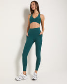 Deep Ocean Heather $|& Interval FlowHeather Sculpt Pocket Legging - UGC On Fig