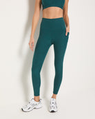 Deep Ocean Heather $|& Interval FlowHeather Sculpt Pocket Legging - SOF Front