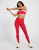 Poppy Solid $|& Interval FlowHeather Sculpt Crossover Leggings - UGC On Fig