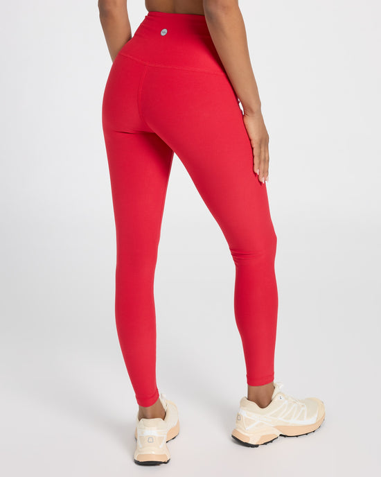 Poppy Solid $|& Interval Spacedye Everyday Cross Over Legging - SOF Back