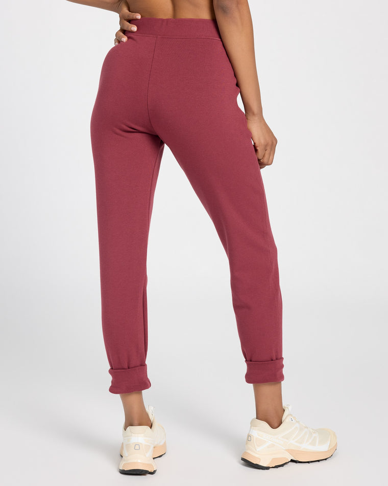 Red Wine $|& Interval Crescent Jogger - SOF Back