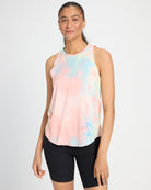 Blue Tie Dye $|& Interval Tie Dye Split Back Tank - SOF Front