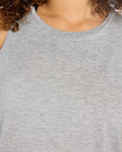 Light Heather Grey $|& Interval Split Back Tank - SOF Full Front