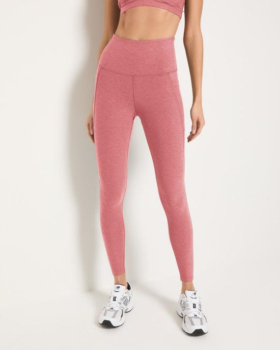 Sedona Clay Heather $|& Interval Spacedye Pocket Legging - SOF Front