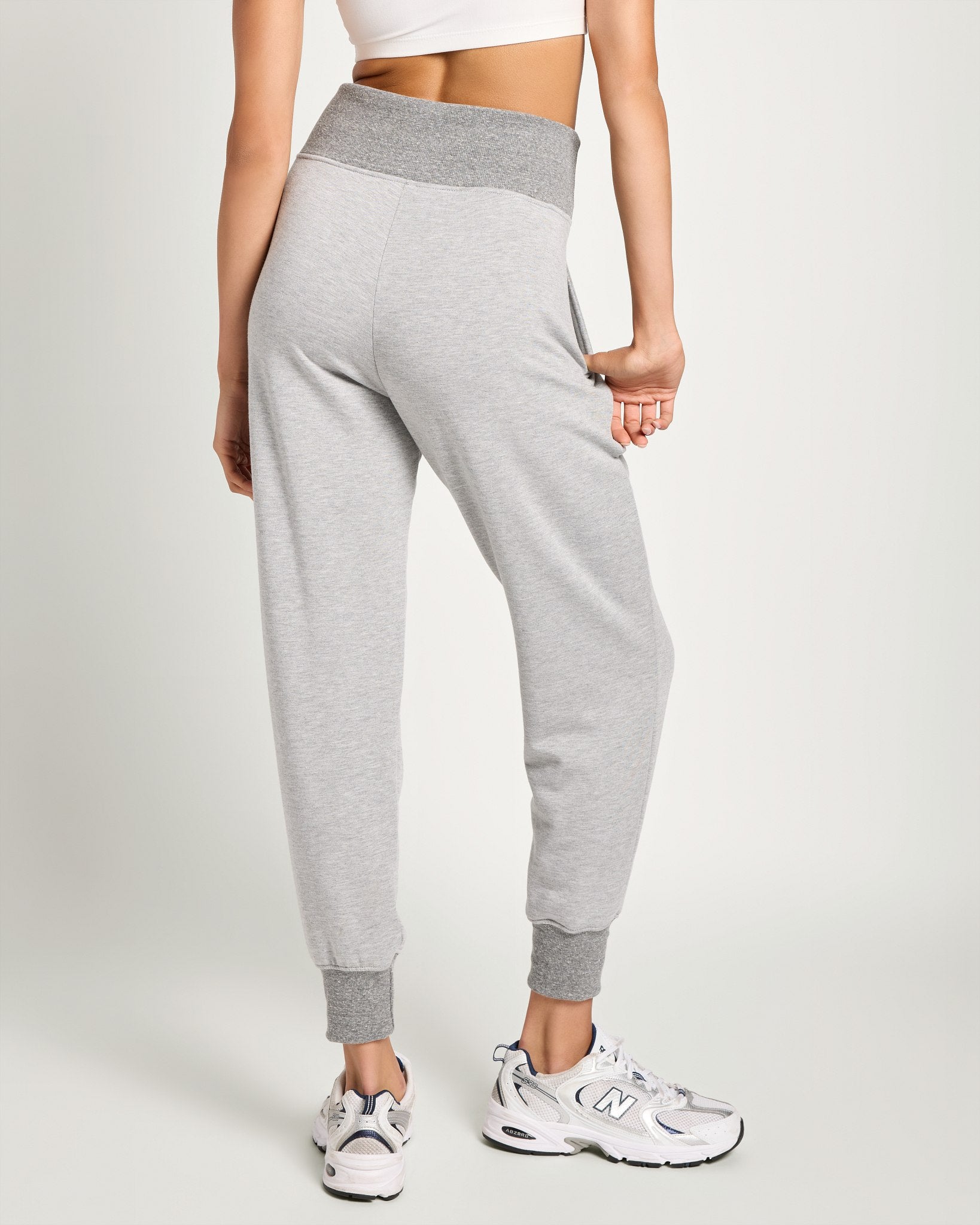 Light Athletic Heather $|& Interval Flex Flat Front Jogger - SOF Back
