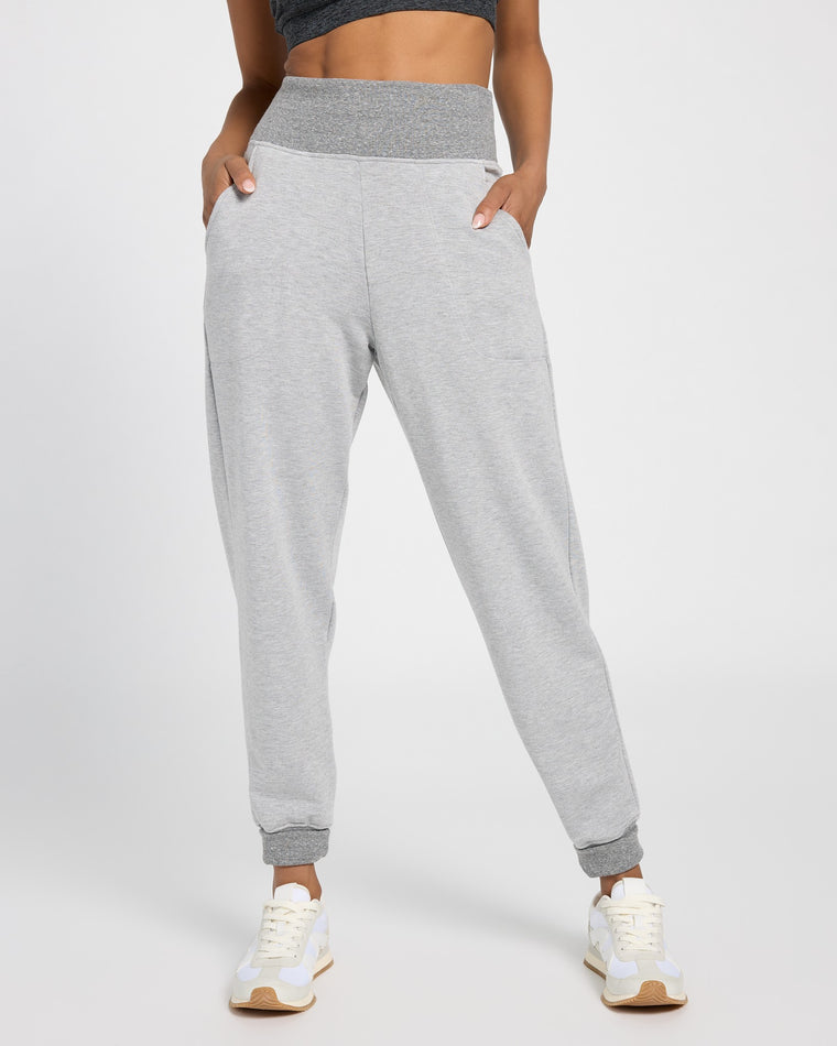 Light Athletic Heather $|& Interval Flex Flat Front Jogger - SOF Front