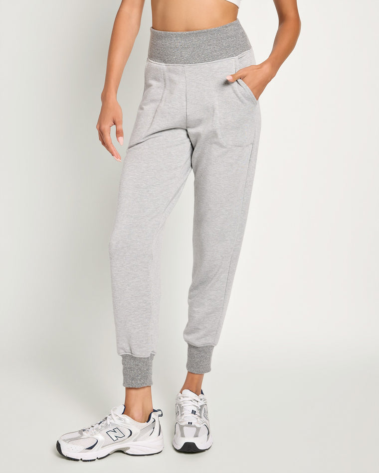 Light Athletic Heather $|& Interval Flex Flat Front Jogger - SOF Front