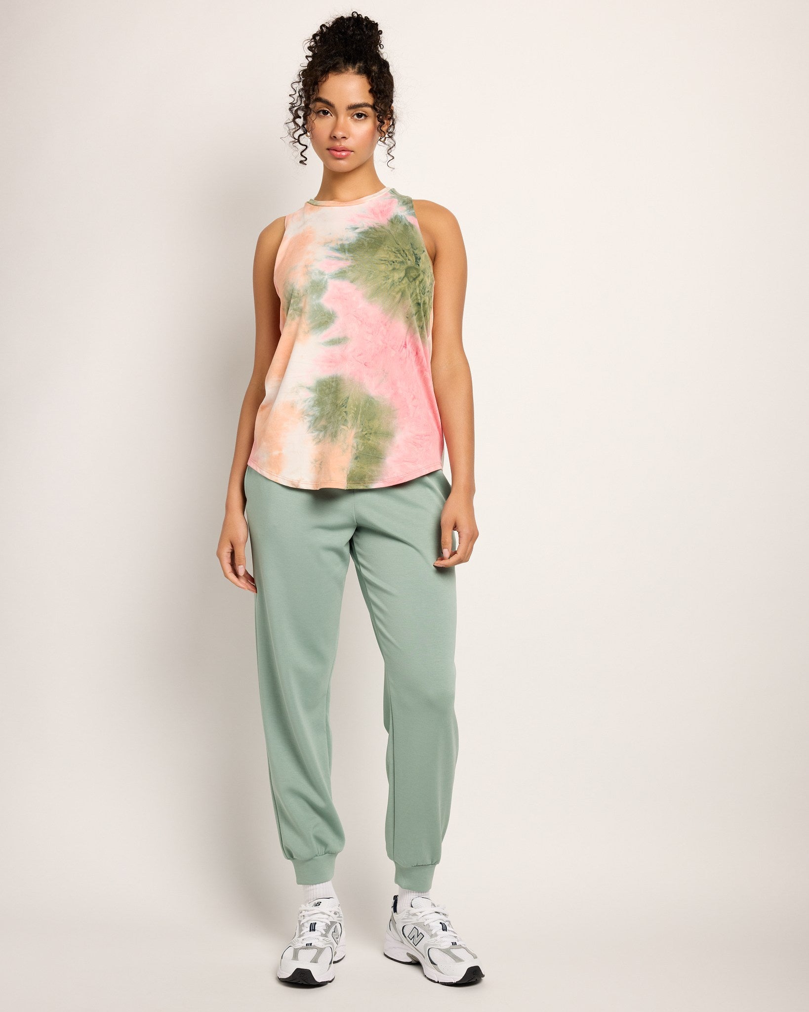 Multi Tie Dye $|& Interval Tie Dye Split Back Tank - UGC On Fig