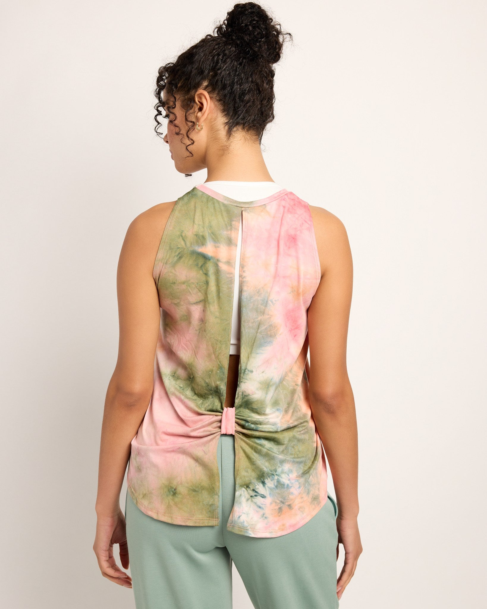 Multi Tie Dye $|& Interval Tie Dye Split Back Tank - SOF Back