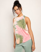 Multi Tie Dye $|& Interval Tie Dye Split Back Tank - SOF Front