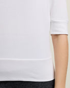 White $|& Interval Flex Fleece Short Sleeve Top - SOF Full Front