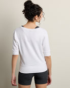 White $|& Interval Flex Fleece Short Sleeve Top - SOF Back