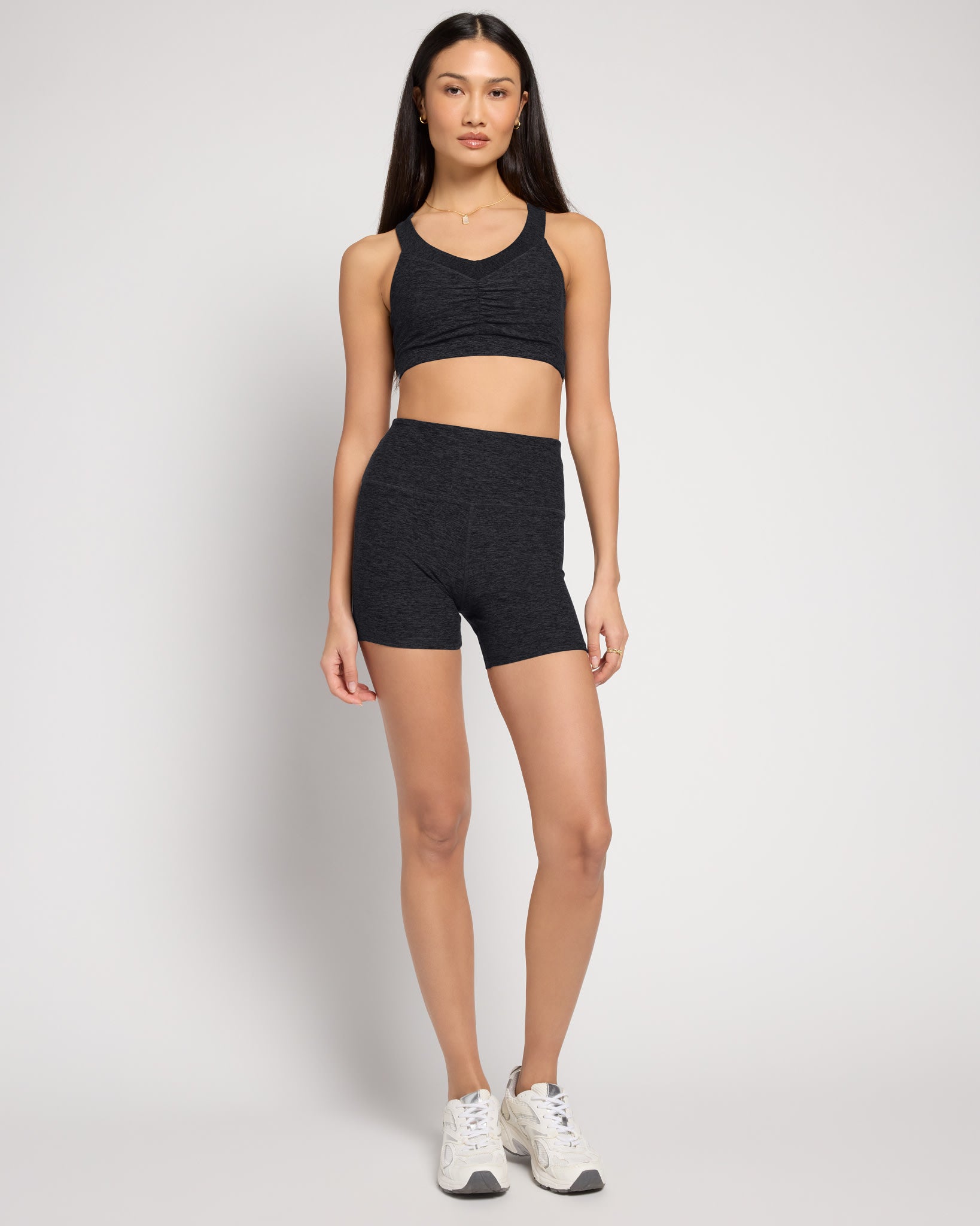 Night Sky Heather $|& Interval FlowHeather Sculpt Bike Short - UGC On Fig