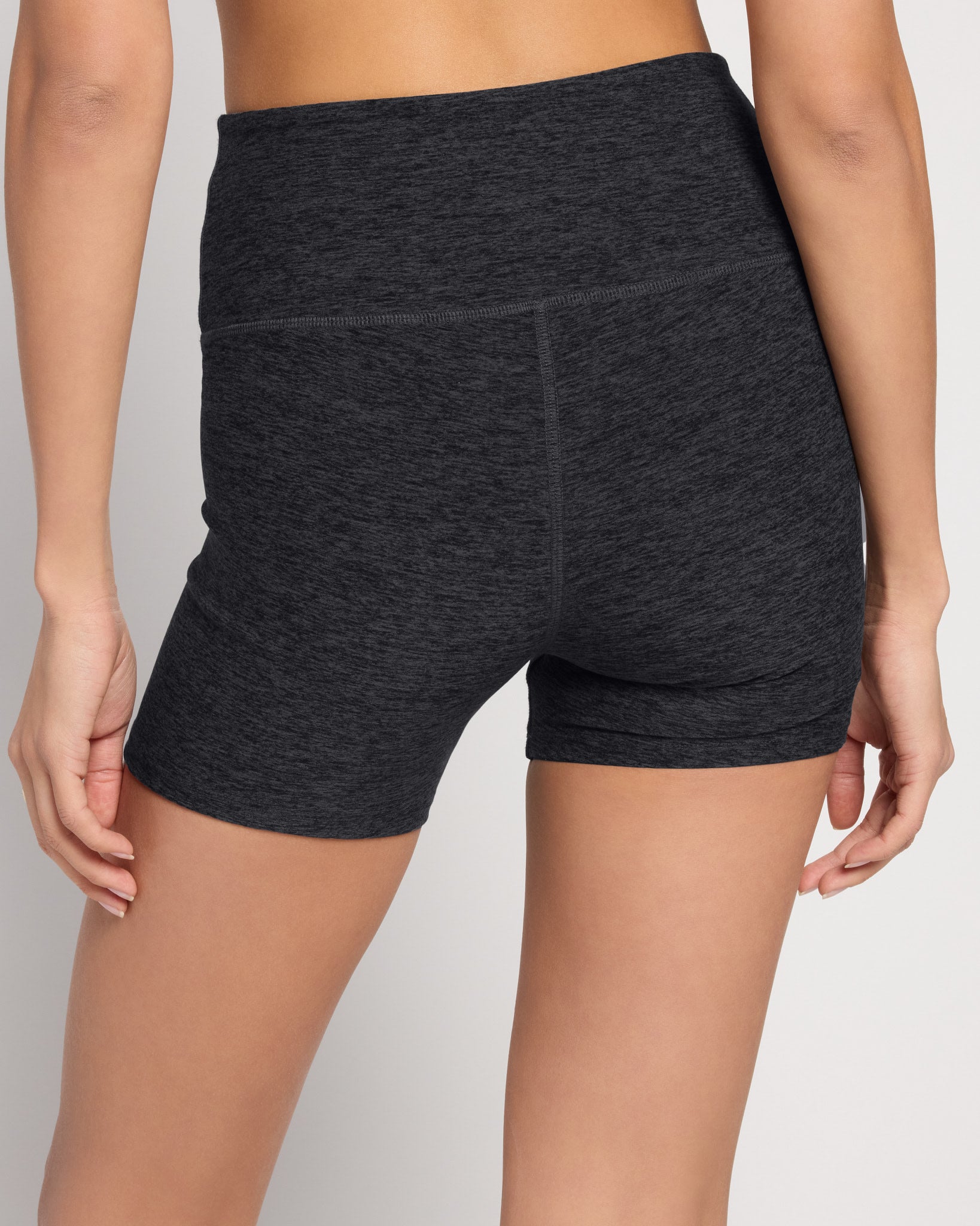 Night Sky Heather $|& Interval FlowHeather Sculpt Bike Short - SOF Back