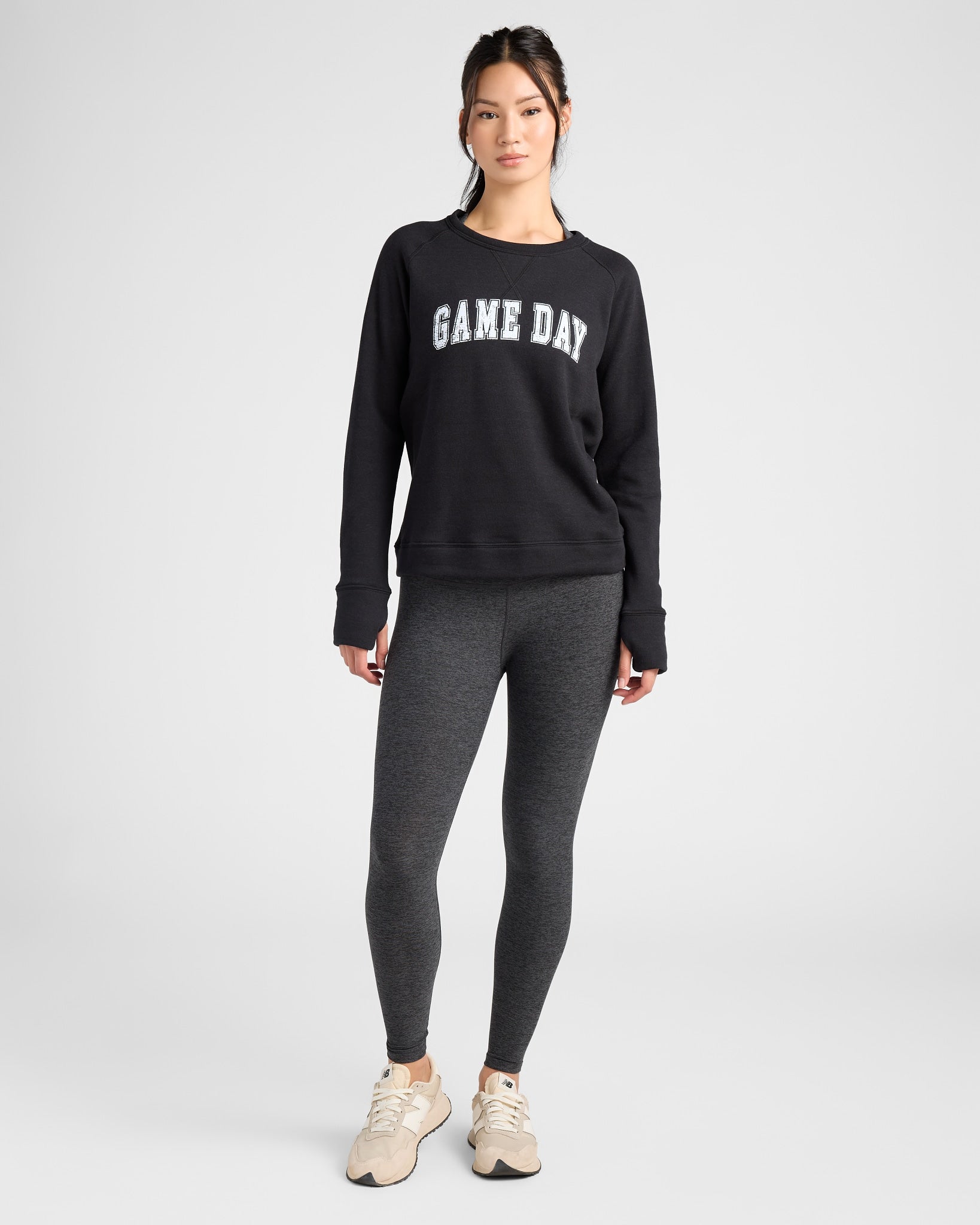 Black $|& Interval Game Day Graphic Sweatshirt - SOF Full Front