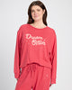 Plus Size Hacci Graphic Crew 