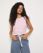 Cherry Stripe $|& SEAS Together Again Tank - VOF Front