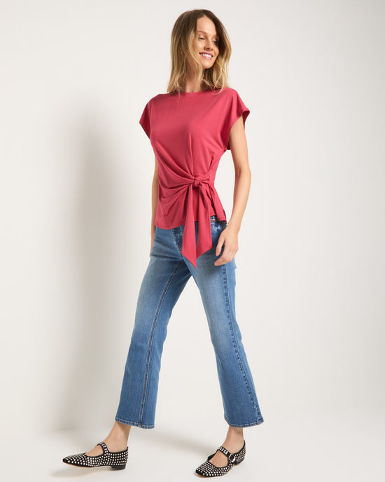 Soft Rose $|& SEAS Tidal Tied Waist Tee - UGC On Fig