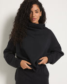 Black $|& SEAS Cove Funnel Neck Sweatshirt - SOF Back