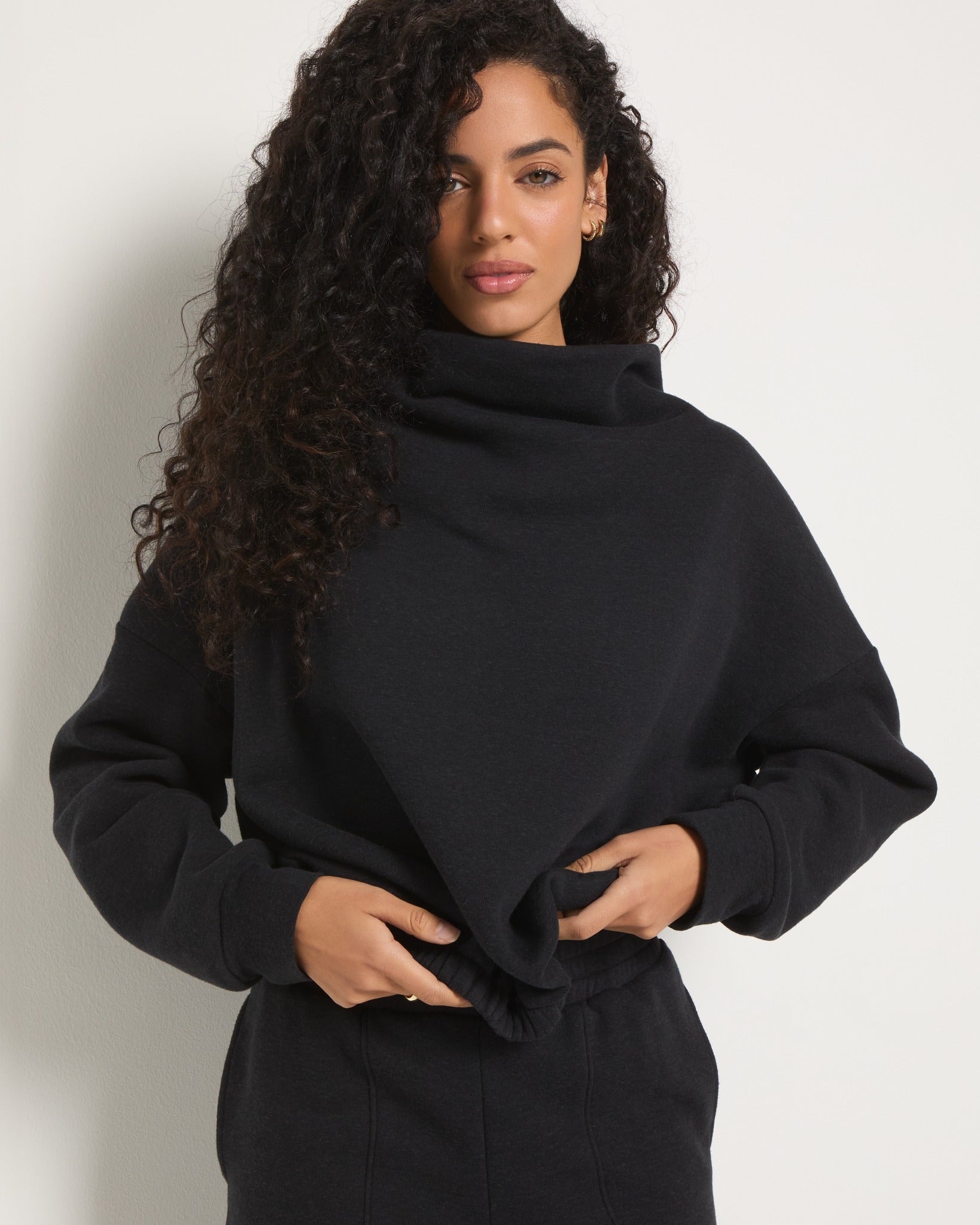 Black $|& SEAS Cove Funnel Neck Sweatshirt - SOF Back