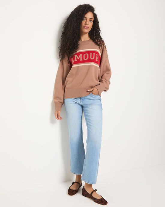 Burlwood $|& SEAS Summit Amour Crew Neck Sweater - UGC On Fig