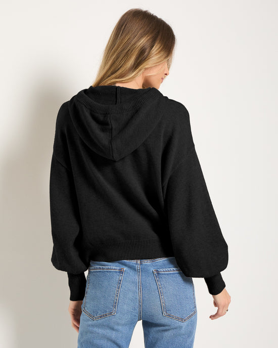 Black $|& SEAS Grove Hooded Sweater - SOF Back