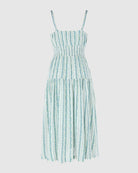 White Blue $|& Skies Are Blue Print Midi Dress - Hanger Side