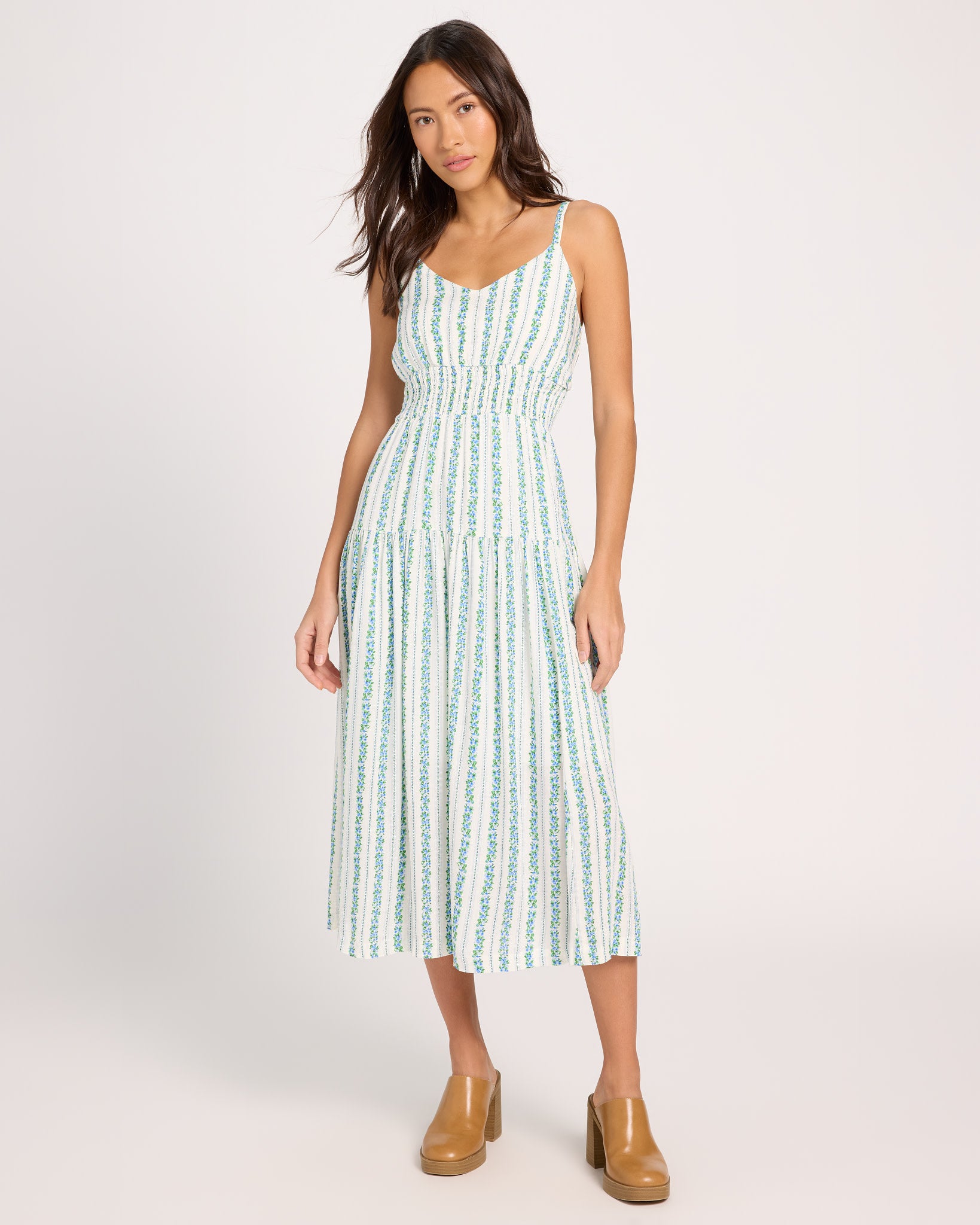 Skies Are Blue Print Midi Dress