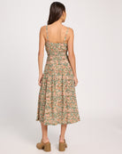 Olive Blush $|& Skies Are Blue Print Midi Dress - SOF Back