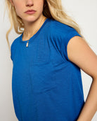 Coastal Cobalt $|& SEAS Merrit Island Short Sleeve Tee - SOF Back