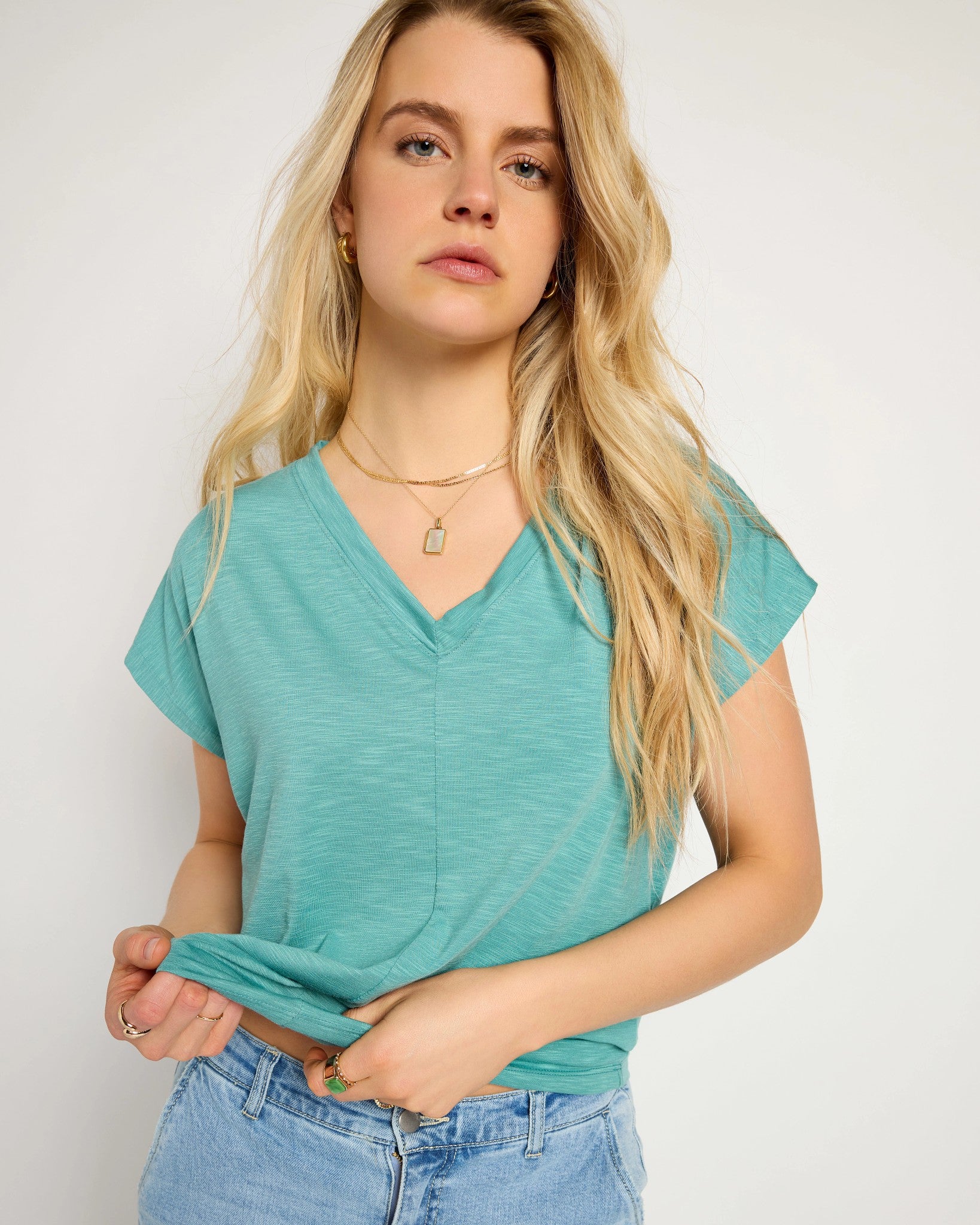 Seaglass $|& SEAS SoCal Short Sleeved Top - SOF Front