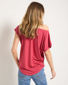 Soft Rose $|& SEAS Edgewater Off The Shoulder Tee - UGC On Fig