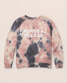 Beachy Blush Tie Dye $|& SEAS Mimosa Please Tie Dye Graphic Pullover - Hanger Detail