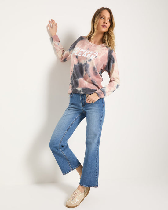 Beachy Blush Tie Dye $|& SEAS Mimosa Please Tie Dye Graphic Pullover - SOF Front