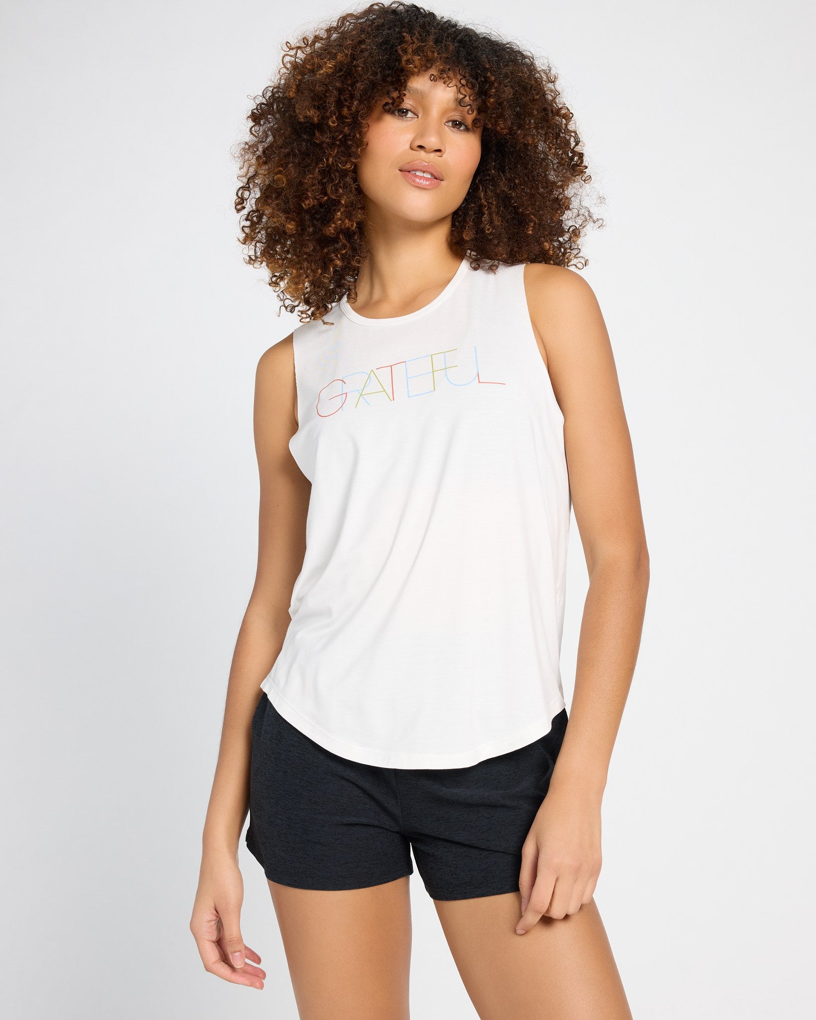 White $|& Interval Grateful Graphic Tank - SOF Front