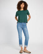 Hunter Green $|& SEAS Newport Cropped Tee - UGC On Fig