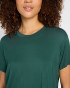 Hunter Green $|& SEAS Newport Cropped Tee - SOF Full Front