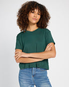 Hunter Green $|& SEAS Newport Cropped Tee - SOF Front