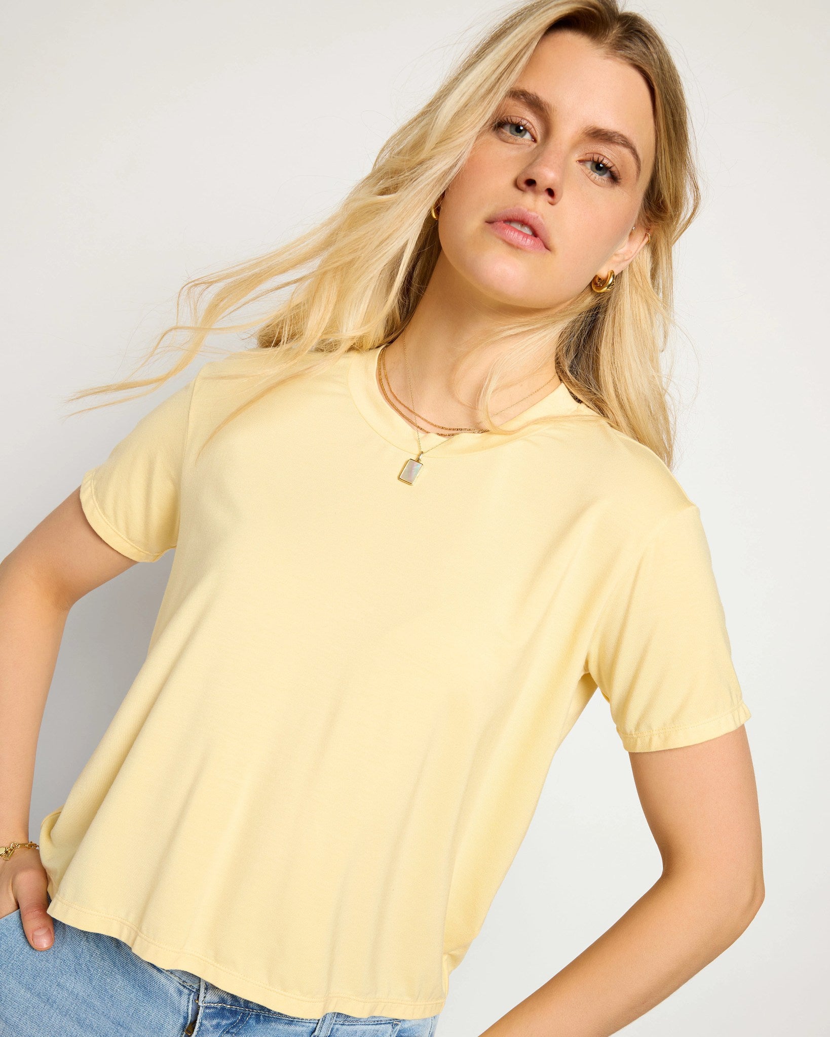 Butter $|& SEAS Newport Cropped Tee - SOF Side