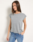 Heather Grey $|& SEAS Tides Winged Muscle Tank - SOF Front