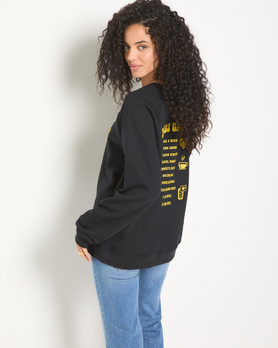 Black $|& SEAS Cliffs Love Raglan Sweatshirt - SOF Full Front