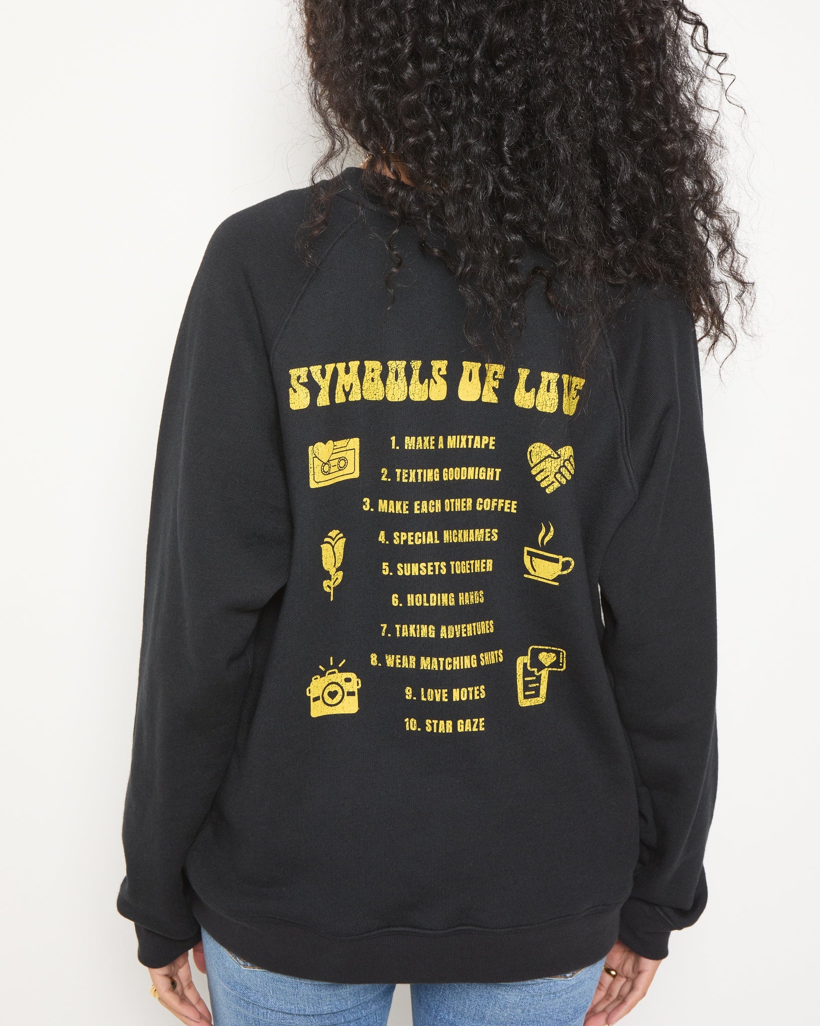 Black $|& SEAS Cliffs Love Raglan Sweatshirt - SOF Back