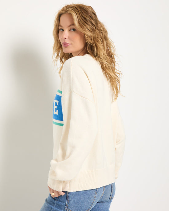 Cream $|& SEAS Summit Seaside Crew Neck Sweater - SOF Back